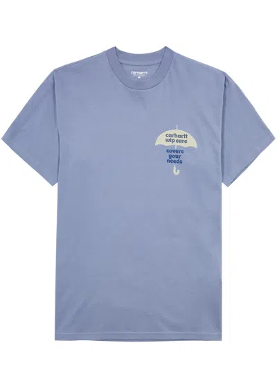 Carhartt Covers Printed Cotton T-shirt In Blue