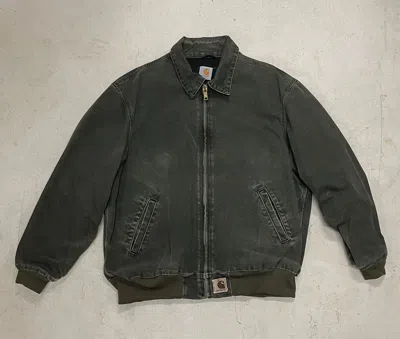 Pre-owned Carhartt Crazy Vintage  Detroit Jacket Forest Green 90s