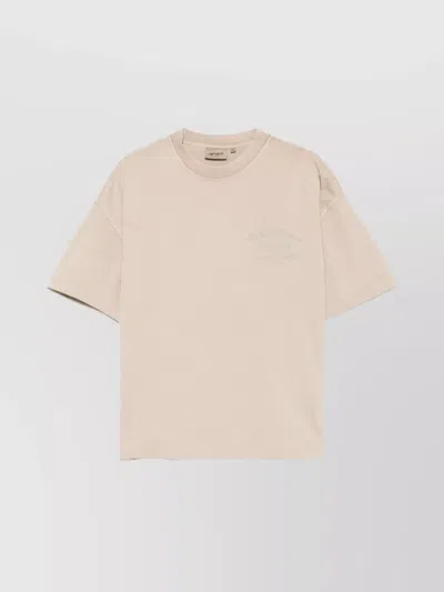 Carhartt Crew Neck Graphic Print Oversized Fit T-shirt In Beige
