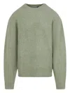 Carhartt Crew Neck Sweater With Ribbed Cuffs And Hem In Green
