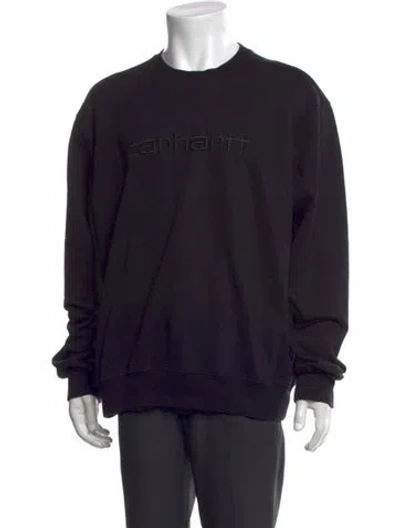Pre-owned Carhartt Crew Neck Long Sleeve Sweatshirt In Black