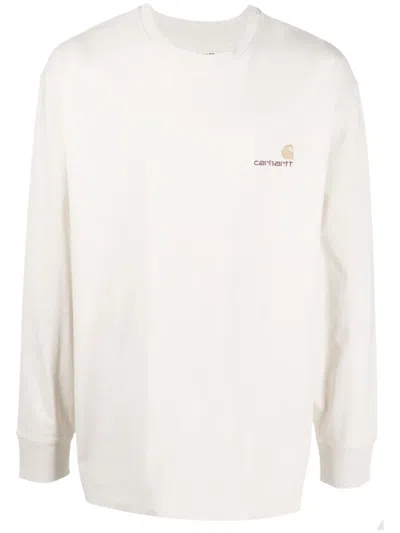 Carhartt Crew Neck Long-sleeve Sweatshirt In Neutrals