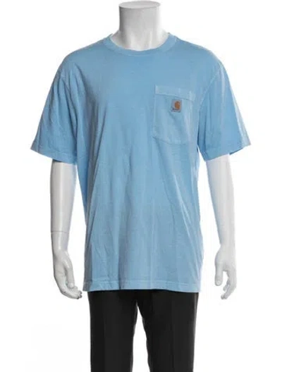 Pre-owned Carhartt Crew Neck Short Sleeve T-shirt In Blue