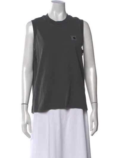 Pre-owned Carhartt Crew Neck Sleeveless Top In Grey
