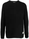 Carhartt Crew Neck Sweater With Logo Patch In Black