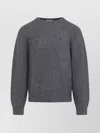 Carhartt Crew Neck Sweater With Ribbed Cuffs And Hem In Gray