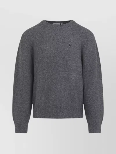 CARHARTT CREW NECK SWEATER WITH RIBBED CUFFS AND HEM