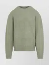 Carhartt Crew Neck Sweater With Ribbed Cuffs And Hem In Green
