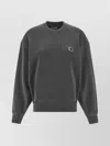 Carhartt Crew Neck Sweatshirt With Ribbed Cuffs And Hem In Gray