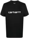 CARHARTT CREWNECK COTTON T-SHIRT WITH LOGO PRINT