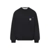 Carhartt Crewneck Sweatshirt With Zippered Chest Pocket And Square Patch Logo In Black