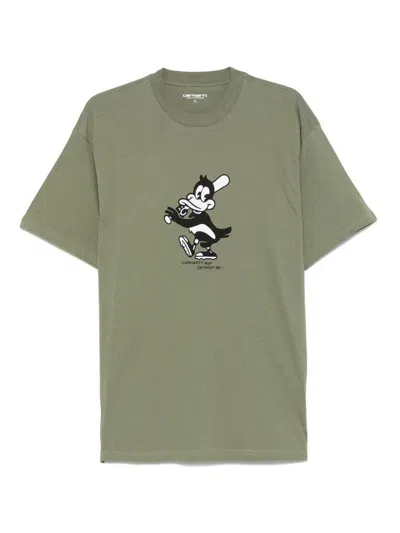Carhartt Crewneck T-shirt In Cotton In Green
