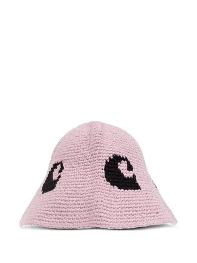 Carhartt Crochet-knit Bucket Hat In 粉色