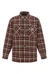 Carhartt Plaid Pattern Long Sleeve Shirt Jacket In Red