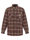 Carhartt Plaid Pattern Long Sleeve Shirt Jacket In Brown