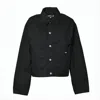 Carhartt Cropped Black Cotton Jacket In Black
