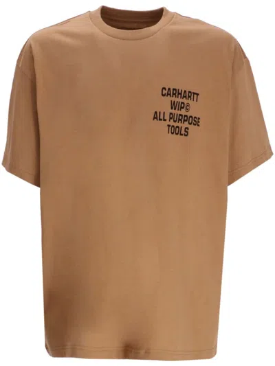 Carhartt Cross Screw T-shirt In Brown