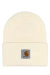 Carhartt Ribbed Knit Acrylic Watch Hat In Wht