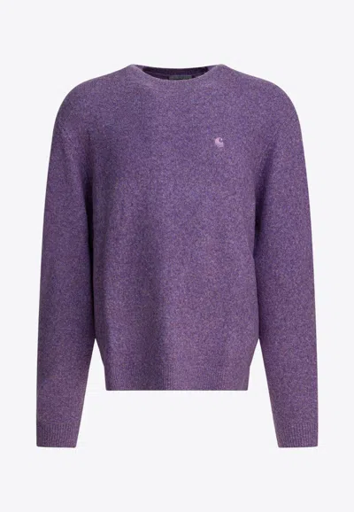 Carhartt Curtis Crewneck Sweater In Purple