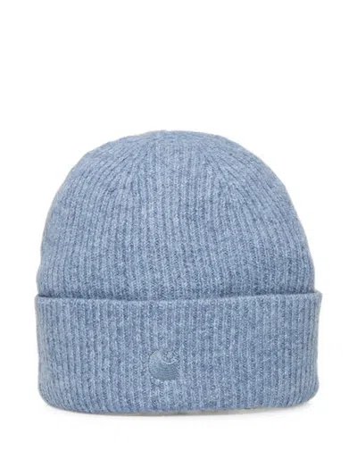 Carhartt Curtis Embroidered-logo Beanie Hat In Blue