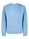 Carhartt Curtis Logo-patch Sweater In Blue