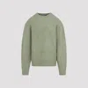 Carhartt Crew Neck Sweater With Ribbed Cuffs And Hem In Green
