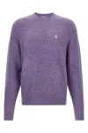 Carhartt Knitted Sweater With Soft Textured Fabric And Subtle Logo In Purple