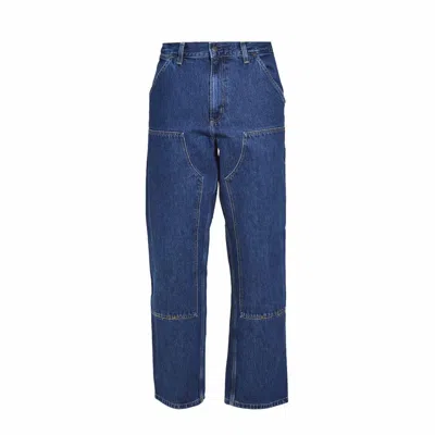 Carhartt Dark Blue Double Knee Denim Jeans In Multi