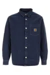 Carhartt George Denim Shirt Jacket In Dark Blue