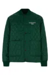 Carhartt Dark Green Embroidered Logo Jacket In Green