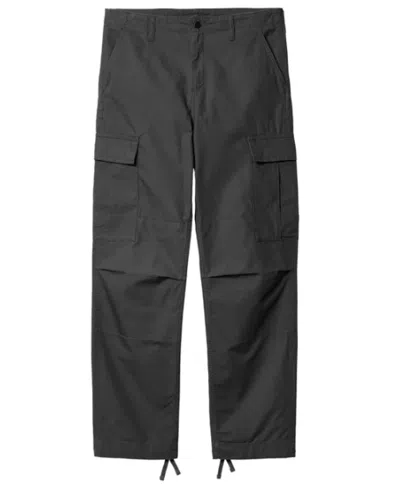 Carhartt Dark Grey Cargo Pants In Black