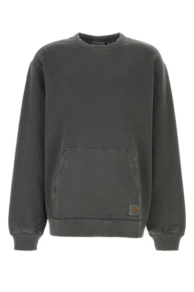 Carhartt Dark Grey Cotton Torion Sweat In Gray