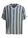 Carhartt Dashner Striped Embroidered-logo Shirt In Blue