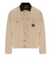 Carhartt Wip Dayton Trucker Dusty Brown Jacket In Gold