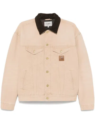 Carhartt Dayton Trucker Jacket In Beige
