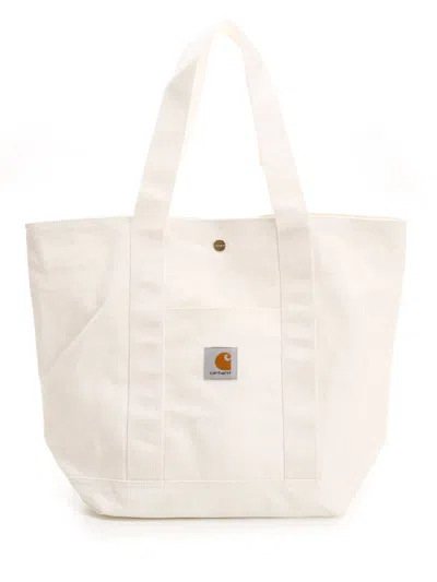 Carhartt Dearborn Canvas Tote Bag In Bianco