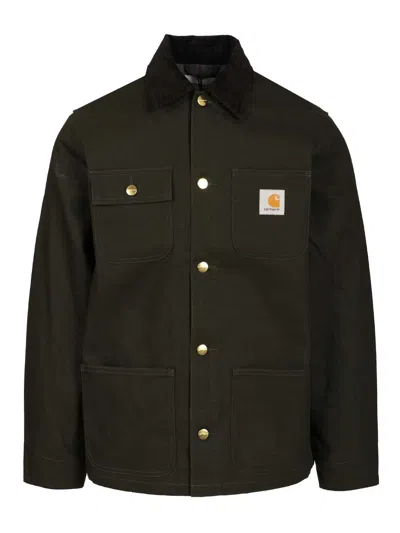 Carhartt Work In Progress Michigan Canvas Coat In Black