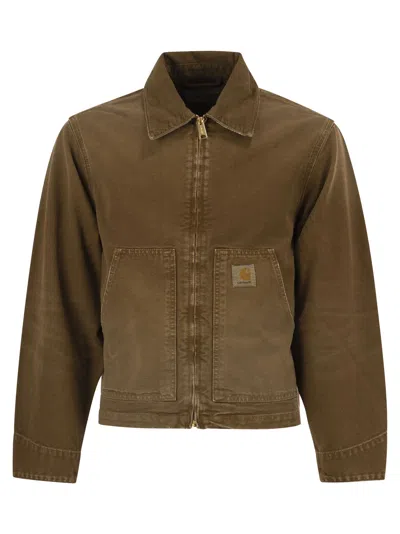Carhartt Dearborn Organic Cotton Canvas Jacket In Animal Print