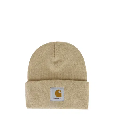 Carhartt Decal Knitted Hat In Nude | ModeSens
