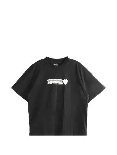 Carhartt Deconstructed Label Short-sleeve T-shirt In Black
