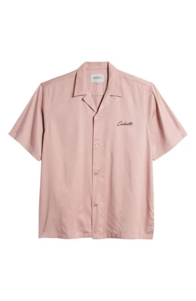 Carhartt Delray 斜纹布衬衫 In Pink