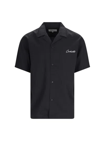 Carhartt Delray Shirt Men Black In Tencel In Black  