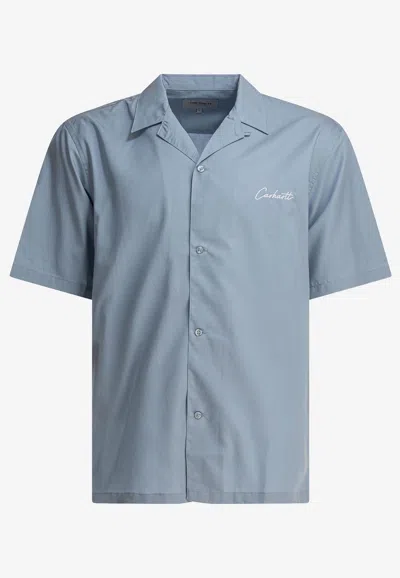 Carhartt Delray Short-sleeved Shirt In Blue