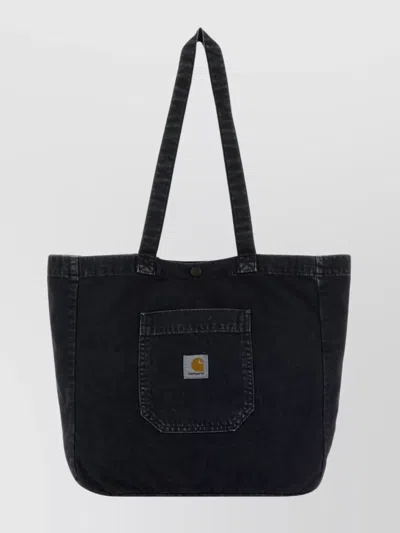 Carhartt Denim Garrison Tote Front Pocket