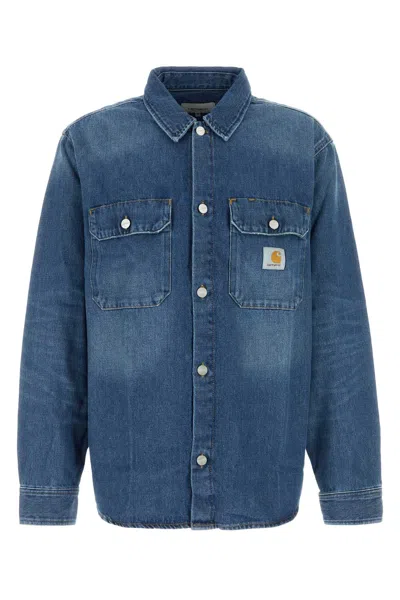 Carhartt Denim Harvey Shirt Jac In Charcoal