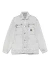 Carhartt Wip Button-up Organic Cotton Jacket In Gray