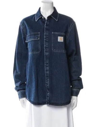 Pre-owned Carhartt Denim Jacket In Blue