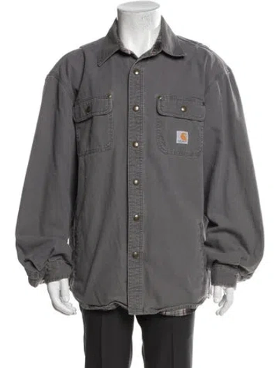 Pre-owned Carhartt Denim Jacket In Gray