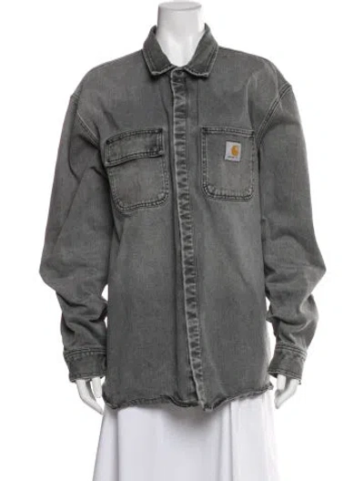 Pre-owned Carhartt Denim Jacket In Gray