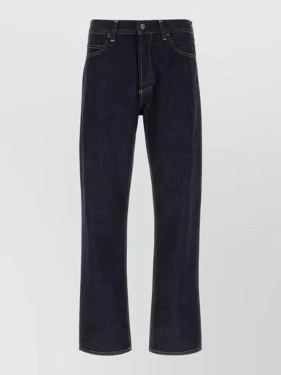 Carhartt Denim Marlow Straight Leg Belt Loop Pants In Blue